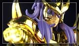 Saint Seiya Myth Gold Cloth Scorpio Milo Action Figure Complete Set [W/ Gold Scorpio Metal Plate and One Myth Cloth Display Stand]