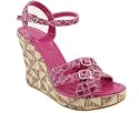 Patent Crocodile Design Woven Wedge