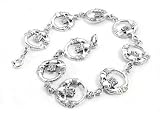 Sterling Silver Irish Love Celtic Claddagh Bracelet 7