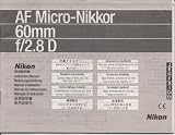 Nikon AF Micro Nikkor 60mm f/2.8D Instruction Manual