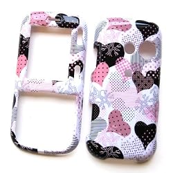 LG Rumor2 LX265 Sprint / VN250 Cosmos Snap On Protector Hard Case Image Cover "Patterns of Love" Design
