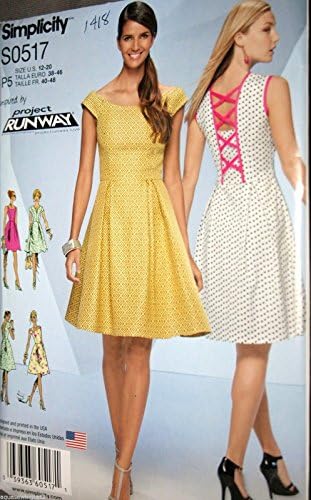 Miss PATTERN Simplicty 1418 / S0517 sz [4 6 8 10 12] project Runway Dress