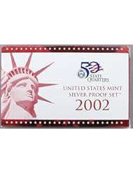Coins: 2002 S U.S. Mint 10-coin Silver Proof Set - OGP box & COA Proof
