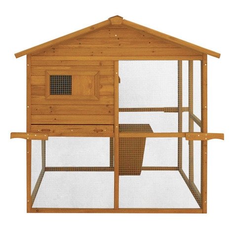 CHELTENHAM CHICKEN COOP + RUN - NATURAL - HOUSES 