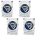 West Virginia Mountaineers NCAA 4pc Shot Glass Set by Great American Products