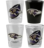 Baltimore Ravens 3D Logo Shot Glass Set