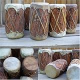 Tarahumara Drum carved from pine and stretched Rawhide