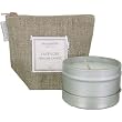 Lavender elizabethW Travel Candle in Burlap Moistureproof Bag