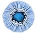 Beautiful Home Thicken Double-Layer Waterproof Shower Cap Bath Cap Elastic Band Spa Shower Hat for Kids Girls (Blue)