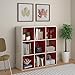 SystemBuild Wink 9 Cube Storage Bookcase, White/Multi-Color