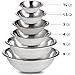 Stainless Steel Mixing Bowls Set of 6 for Cooking, Baking, Meal Prep, Serving, Nesting Bowls, Salads 3/4 â€“ 1.5 â€“ 3 â€“ 4 â€“ 5 â€“ 8 Quarts