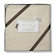 SwaddleDesigns Organic Ultimate Receiving Blanket - Natural with Chocolate Brown Trim