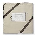 SwaddleDesigns Organic Ultimate Receiving Blanket - Natural with Chocolate Brown Trim