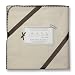 SwaddleDesigns Organic Ultimate Receiving Blanket - Natural with Chocolate Brown Trim