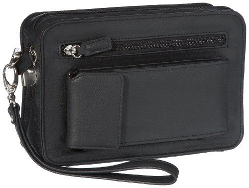 Leonhard Heyden Mens Berlin Zipped  Bag Black
