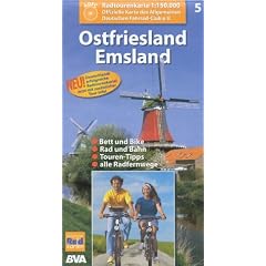 Radtourenkarten 1:150000 (ADFC): ADFC Radtourenkarten, Ostfriesland, Emsland: Nr 5