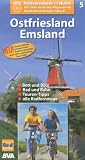 Radtourenkarten 1:150000 (ADFC): ADFC Radtourenkarten, Ostfriesland, Emsland: Nr 5
