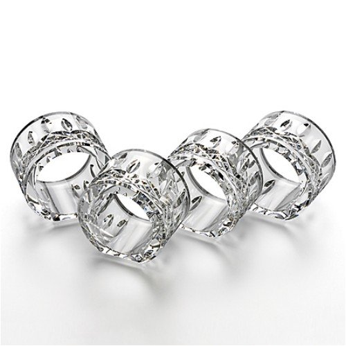 WATERFORD CRYSTAL LISMORE NAPKIN RINGS SET(S) OF 4
