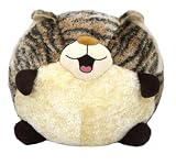 American Mills 15-Inch Round Plush Striped Tiger Pillow