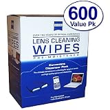 Zeiss Pre-Moistened Lens Cloths Wipes 600 Count