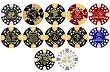 Card Cover Poker Chips Used as Card Guard - Total of 10