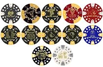Card Cover Poker Chips Used as Card Guard - Total of 10