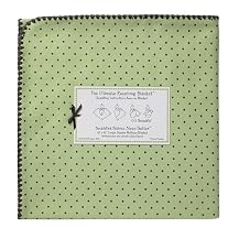 Swaddle Designs Ultimate Receiving Blanket - Lime/ Brown Polka-Dots