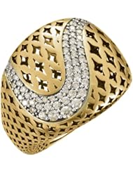 14K Yellow Gold Pierced-Style Diamond Ring - 0.75 Ct. -- LIFETIME WARRANTY