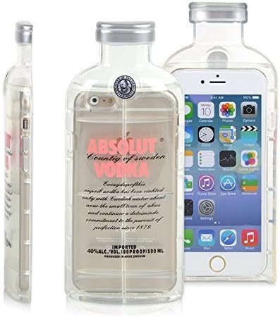 TPU Vodka Bottle Transparent Soft Rubber Gel Case Case Cover for Apple iPhone 6 Plus 5.5" (Pink)