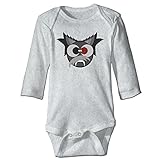 NINKI ベビー服 犬じじ　アニメ柄 長袖 ロンパース 6ヶ月~24ヶ月 100%コットン 出産祝い Size 12 Months グレー