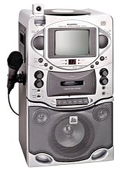 Singing Machine STVG-535 CD/CD+G Video Karaoke System with 5.5 Monitor, Two Microphone Inputs