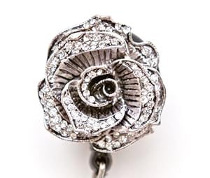 Sparkly Rose Rhinestone Retractable Badge Reel / ID badge Holder
