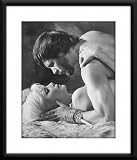 When Dinosaurs Ruled The Earth Framed And Matted 8x10 B&W Photo (Victoria Vetri Robin Hawdon)