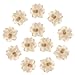 CCINEE Natural Burlap Flowers Handmade Burlap Rose for Wedding Decoration and Floral Crafts Making, Pack of 12