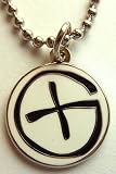 Geocaching GeoCoin PathTag Logo Pendant Necklace w/ball chain