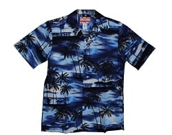 Sunset Beach Waikiki Hawaiian Aloha Shirt