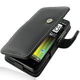 PDair Leather Case for HTC Velocity 4G X710s - Book Type (Black)
