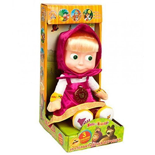 Soft Russian Speaking toy Masha of 3 fairy tales (from popular cartoon 