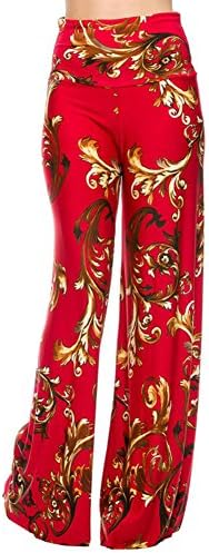 Uptown Women's Palazzo Pants (Small, Red)