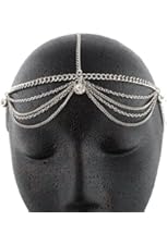 Silvertone Metal Head Chain with Studs