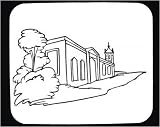 Decorated Mouse Pad with Matanzas, "black and white", Caribbean, government, trees, "Governor Palace", structure, mansion, Cuba, building