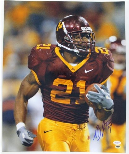 Minnesota Marion Barber Autographed/Hand Signed Authentic 16x20 Photo Autograph JSA #g08761