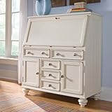 American Drew Camden White Drop Lid Work Station