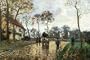 Art Print, The Stagecoach by Camille Pissaro, Final Size: 40 in X 26.75 in