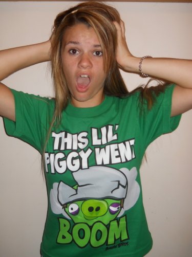 ANGRY BIRDS GIRLS T-SHIRTS! NEW! – LOOSE FIT! – THIS LIL PIGGY WENT BOOM! – JUNIORS ANGRY BIRDS LOOSE FIT GIRLY TEE! EXCLUSIVE! ANGRY BIRDS GIRLS T-SHIRTS! NEW! – LOOSE FIT! – THIS LIL PIGGY WENT BOOM! – JUNIORS ANGRY BIRDS LOOSE FIT GIRLY TEE! EXCLUSIVE!
