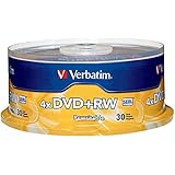 Verbatim 4.7 GB 1x- 4x ReWritable Disc DVD plus RW, 30 Disc Spindle 94834