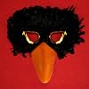 New Black Feather Bird Mask with yellow beak Crow costume