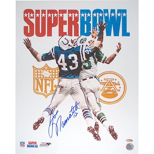 Steiner Sports NFL Joe Namath Super Bowl III Program Autographed 8-by-10-Inch Photograph