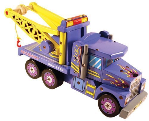 5114%2Bty0oNL Melissa & Doug Deluxe Wooden Mighty Builders Tow Truck