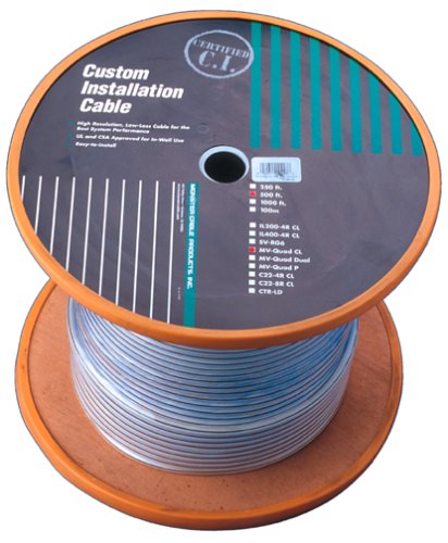 Monster Cable MV-Quad CL-500 Monster Video Quad-Shielded, High-Resolution RG6-UL Approved Video Cable 500 ft. spool)